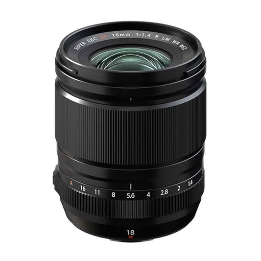 FUJIFILM FUJINON XF18MMF1.4 R LM WR PRIME LENS - BLACK (APERTURE RING, LINEAR MOTOR, WEATHER RESISTANCE)