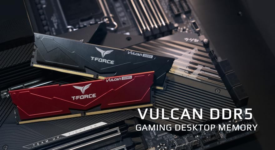 TEAMGROUP T-FORCE VULCAN 16GB (16GBX1) DDR5 5200MHZ DESKTOP RAM (BLACK)