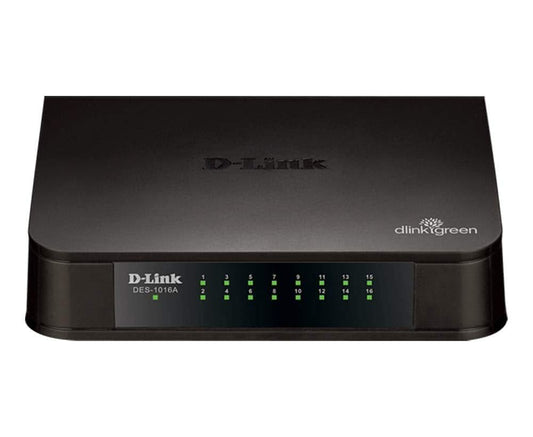 DLINK DES-1016A 16 PORT 10/100 MBPS SWITCH, BLACK