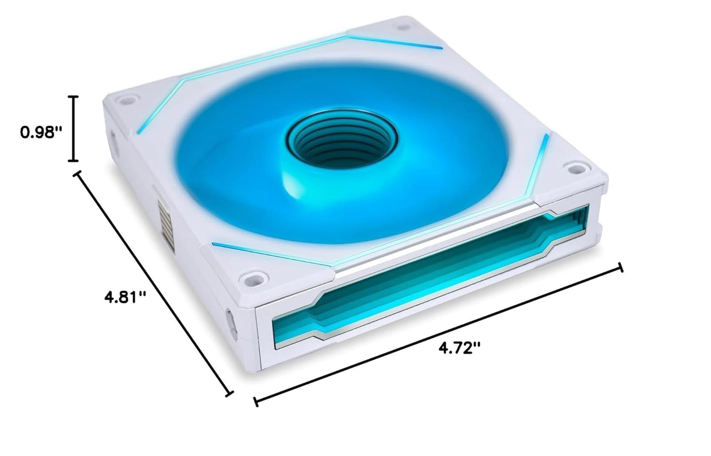 LIAN LI UNI SL INFINITY 120 WHITE 120MM PWM ARGB CABINET FAN (TRIPLE PACK)