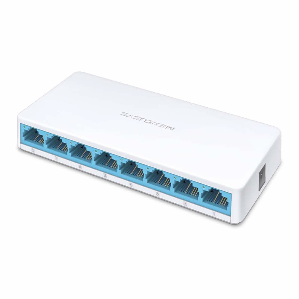 MERCUSYS MS108 8-PORT 10/100MBPS DESKTOP SWITCH | RJ45 PORTS | AUTO MDI/MDIX SUPPORTED | PLUG AND PLAY | SLEEK,ULTRA-COMPACT DESIGN | EXPAND ETHERNET NETWORK