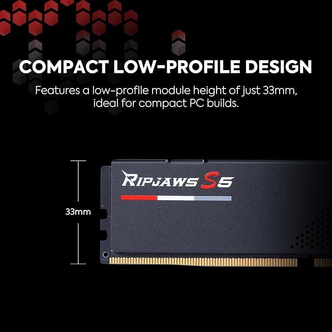G.Skill Ripjaws S5 Intel XMP 32GB (1*32GB) DDR5 5600 MHz CL 46 F5-5600J4645A32GX1-RS5K