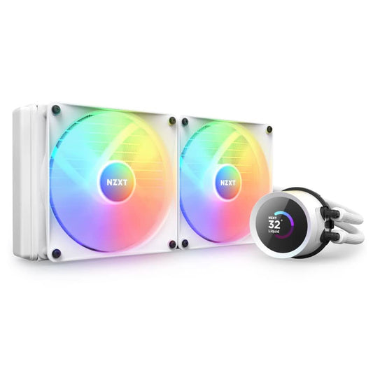 NZXT KRAKEN 280 RGB 280MM AIO LIQUID COOLER (WHITE)-RL-KR280-W1