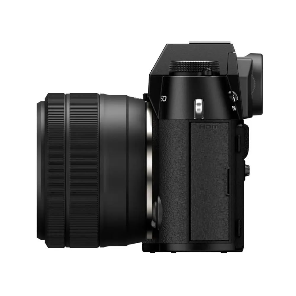 FUJIFILM X-T50 40 MP APS-C X-TRANS SENSOR|RETRO STYLE MIRRORLESS CAMERA|4K/6.2K VLOGGING|HIGH SPEED RECORDING FHD 240FPS|ADVANCE AF WITH 15-45MM OPTICAL ZOOM LENS F/3.5-5.6 - BLACK