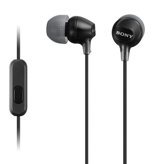 SONY MDR-EX15AP EX IN-EAR WIRED STEREO HEADPHONES WITH MIC (BLACK)