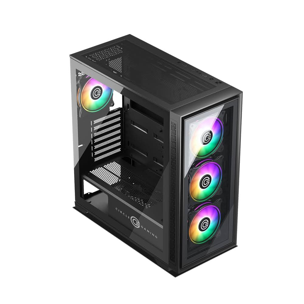 Circle Furious Glass 360 ARGB Mid- Tower Computer Case