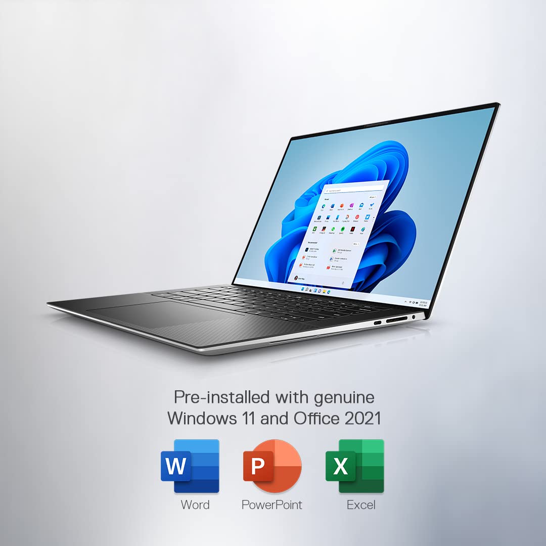 Dell New XPS 9520 Thin& Light Laptop, Intel i7-12700H, 32GB, 1TB SSD, NVIDIA RTX 3050 Ti (4GB GDDR6), 15.6" UHD+ AR InfinityEdge Touch 500 nits, Backlit KB, Platinum Silver, 2.01Kgs (D560071WIN9S)