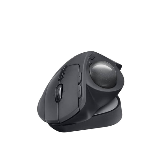 LOGITECH MX ERGO S ADVANCED WIRELESS TRACKBALL MOUSE, USB-C RECHARGEABLE WIRELESS ERGONOMIC MOUSE WITH BLUETOOTH AND ENCRYPTED DONGLE, 6 PROGRAMMABLE BUTTONS, FOR PC/MAC