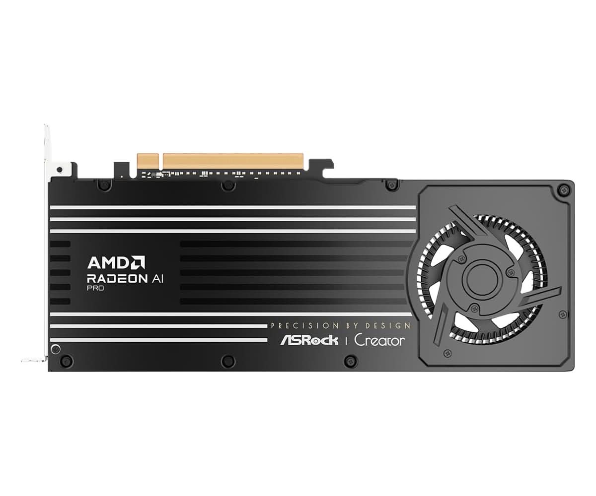 ASRock Radeon AI PRO R9700 Creator 32GB Professional Graphics Card