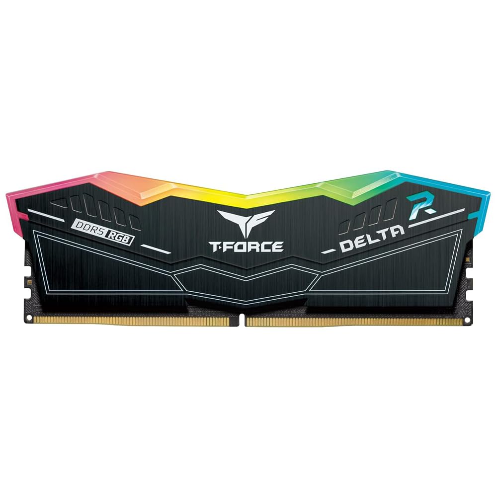 TEAMGROUP T-FORCE DELTA RGB 32GB (32GBX1) DDR5 5600MHZ DESKTOP RAM (BLACK)