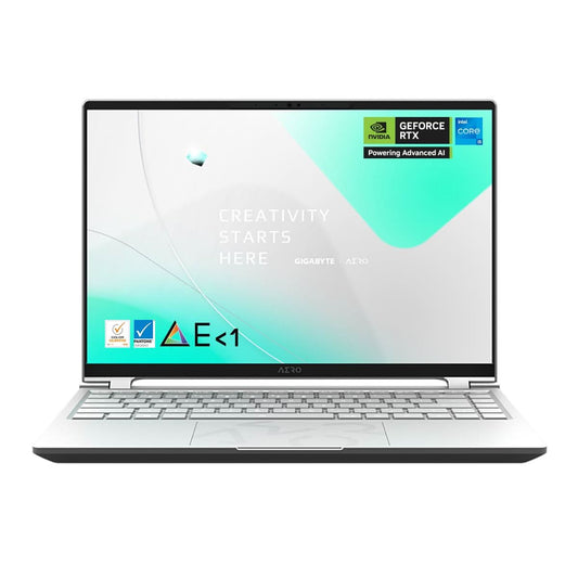 GIGABYTE AERO 14 OLED 9MF-E2INBB4SH INTEL CORE I5 12TH GEN – (NVIDIA® GEFORCE RTX™ 4050 / 6GB GRAPHICS / 2.8K OLED 90HZ/VRAM 6G/LPDDR5 6400 16GB/GEN4 1TB, WIN11 HOME AD) GAMING LAPTOP