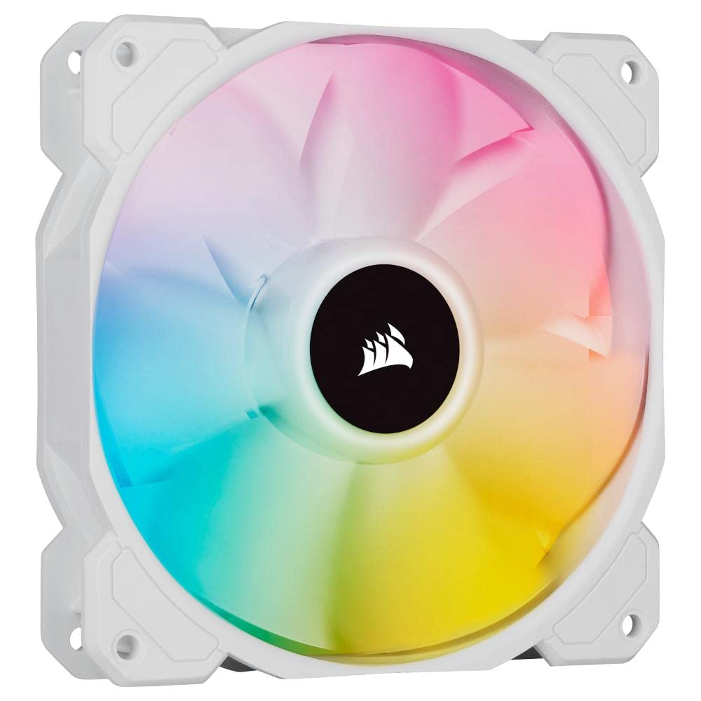 CORSAIR SP SERIES SP120 RGB ELITE 120MM RGB LED FAN WITH AIRGUIDE SINGLE PACK - WHITE CO-9050108-WW