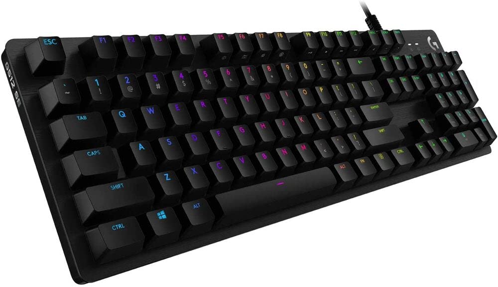 LOGITECH G 512 RGB BACKLIT MECHANICAL WIRED GAMING KEYBOARD WITH GX BLUE CLICKY KEY SWITCHES (CARBON)