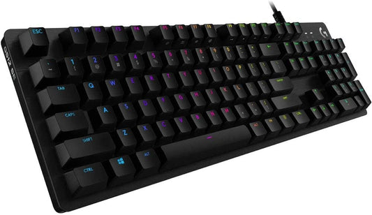 LOGITECH G 512 RGB BACKLIT MECHANICAL WIRED GAMING KEYBOARD WITH GX BLUE CLICKY KEY SWITCHES (CARBON)
