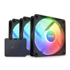NZXT F120 RGB CORE 120MM CABINET FAN BLACK TRIPLE PACK (RF-C12TF-B1)