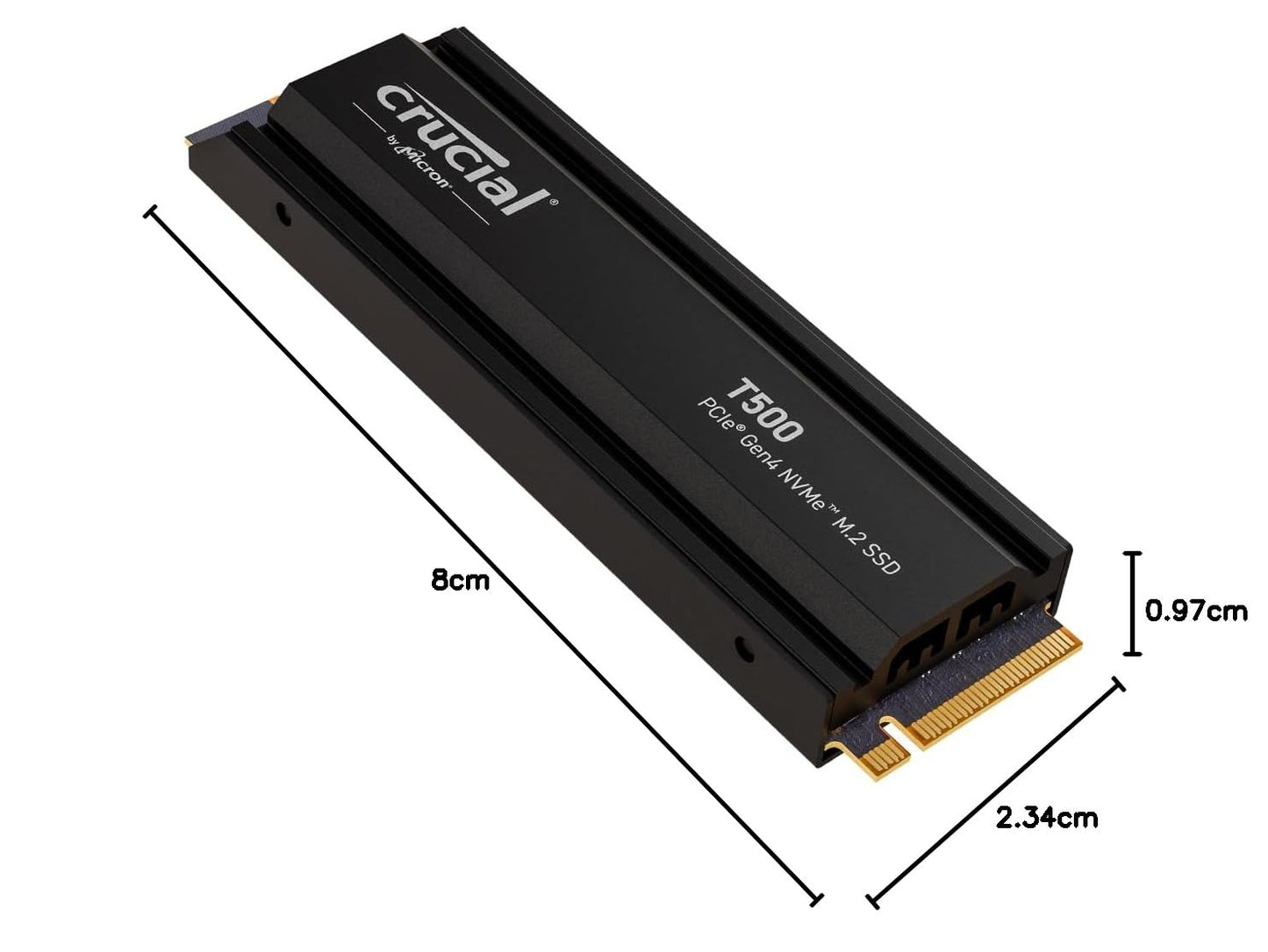 CRUCIAL T500 1TB PCIE GEN4 NVME M.2 SSD WITH HEATSINK CT1000T500SSD5