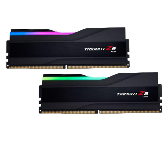 GSKILL TRIDENT Z5 RGB (INTEL XMP) 32GB (2 X 16GB) SDRAM DDR5-6000 CL30-40-40-96 1.35V DUAL CHANNEL DESKTOP MEMORY/RAM F5-6000J3040F16GX2-TZ5RK (BLACK)