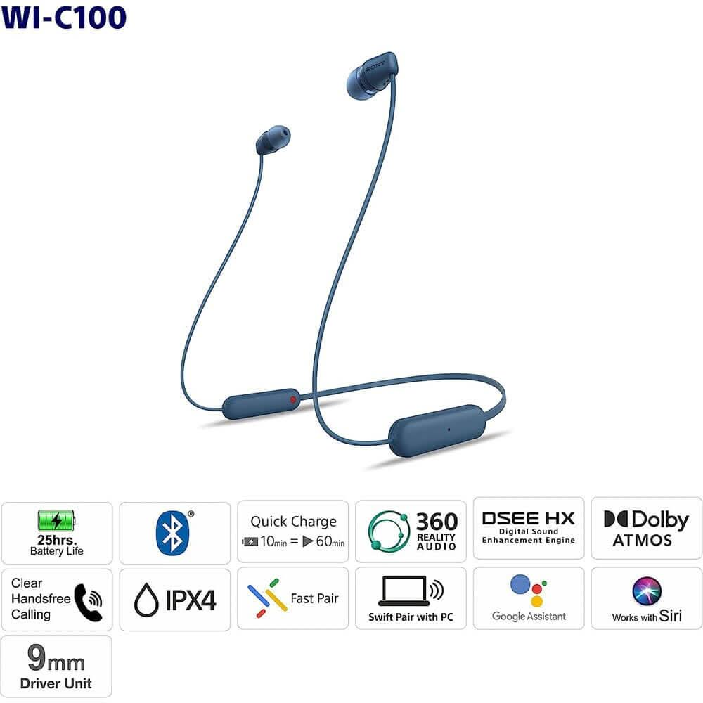 SONY WI-C100 WIRELESS HEADPHONES