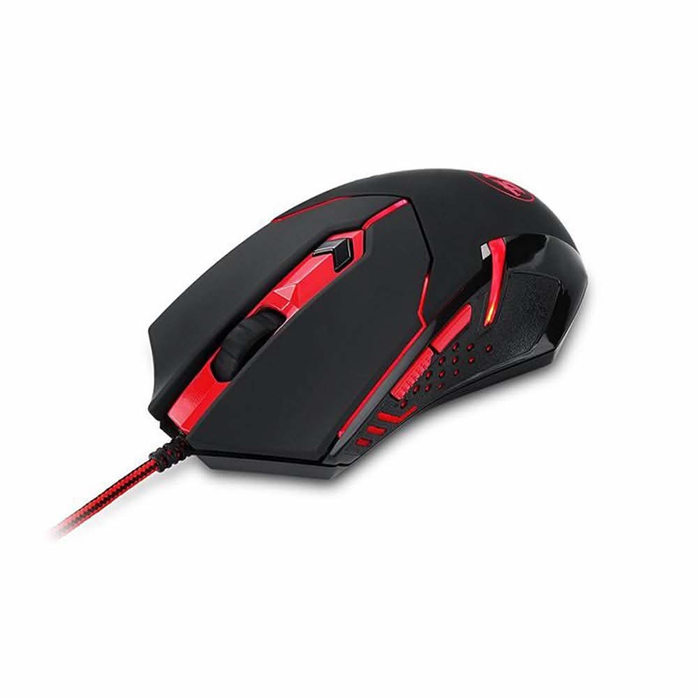 Redragon M601 RGB Blacklit 7200 DPI USB Wired Ergonomic Programmable Gaming Mouse (Black)