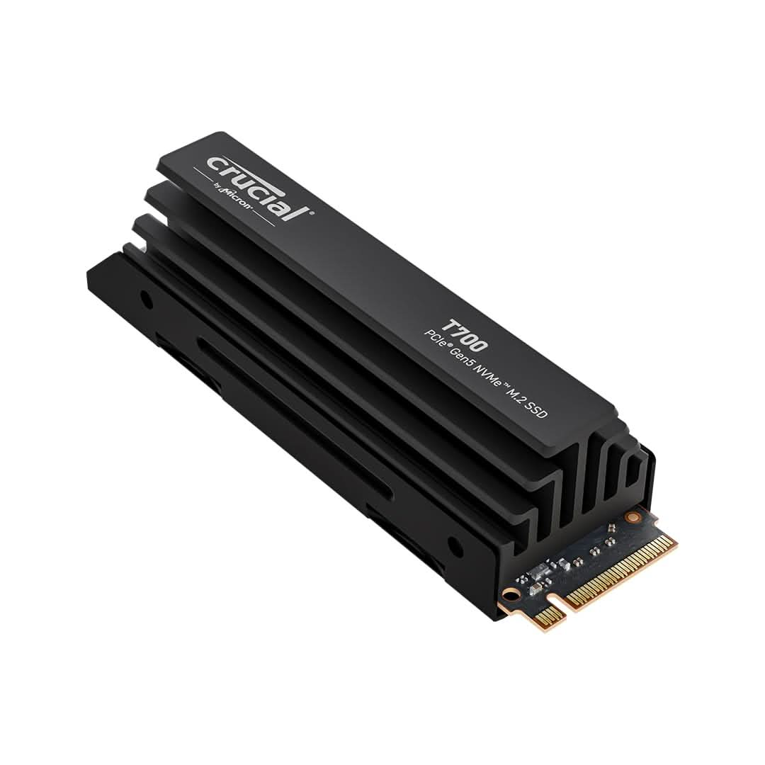 CRUCIAL T700 1TB PCIE GEN5 NVME M.2 SSD WITH HEATSINK CT1000T700SSD5