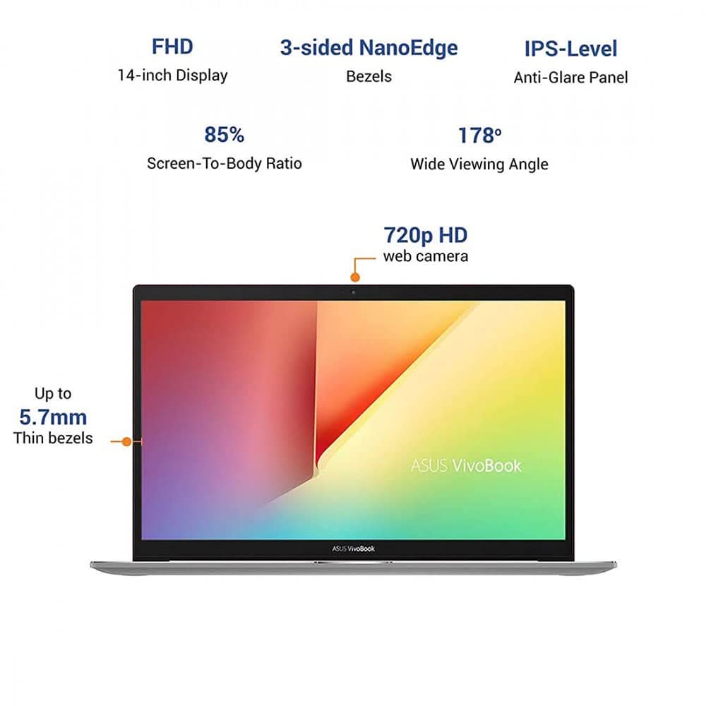ASUS VivoBook S14 AMD Ryzen 5 5500U, 14-inch FHD IPS Thin and Light Laptop (8GB RAM/1TB NVMe SSD/Windows 10/MS Office H&S 2019/Integrated Graphics/Resolute Red/1.40 kg), M433UA-EB583TS
