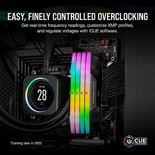 CORSAIR Vengeance RGB DDR5 RAM 64GB (2x32GB) 6400MHz CL32 CMH64GX5M2B6400C32