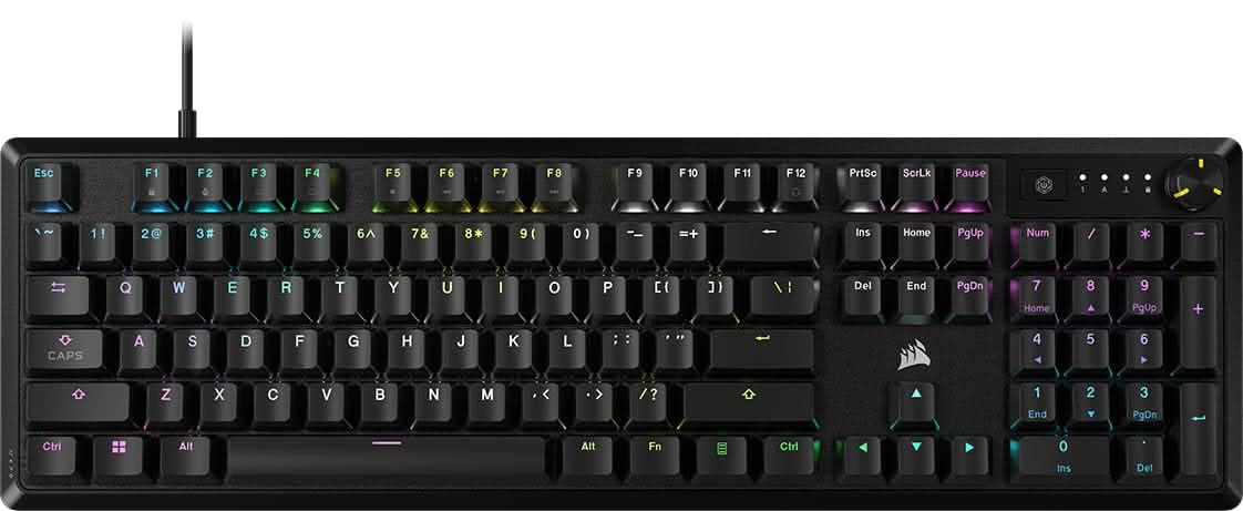 CORSAIR K70 RGB CORE MECHANICAL GAMING KEYBOARD BACKLIT RGB LED CORSAIR MLX RED BLACK