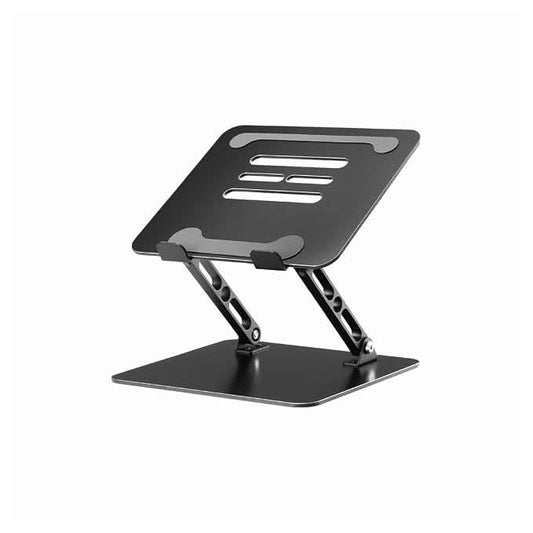 Cosmic Byte LS100 Aluminum Laptop Stand, Support Upto 16 Inch Laptops, 8 KG Load, Adjustable Height, Heat Dissipation Vents (Black)
