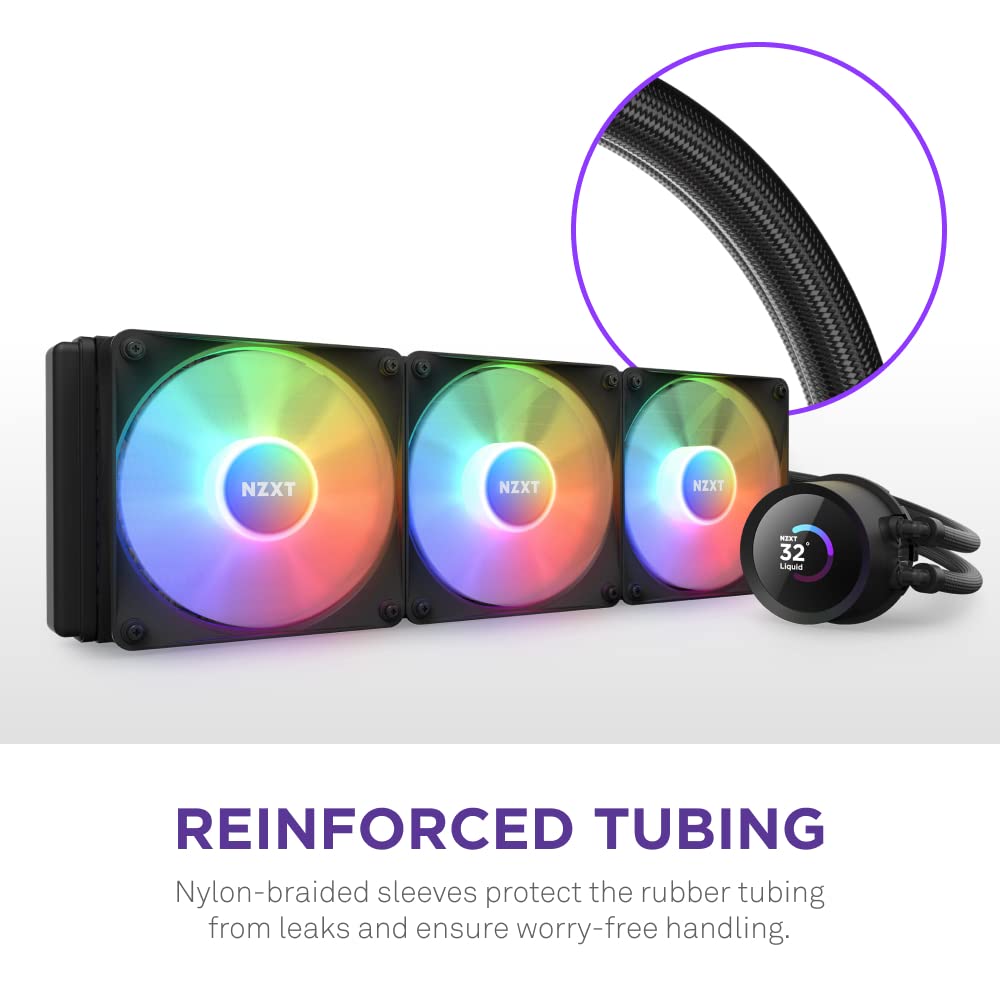 NZXT KRAKEN 360 RGB CPU LIQUID COOLER WITH LCD DISPLAY (BLACK)RL-KR360-B1