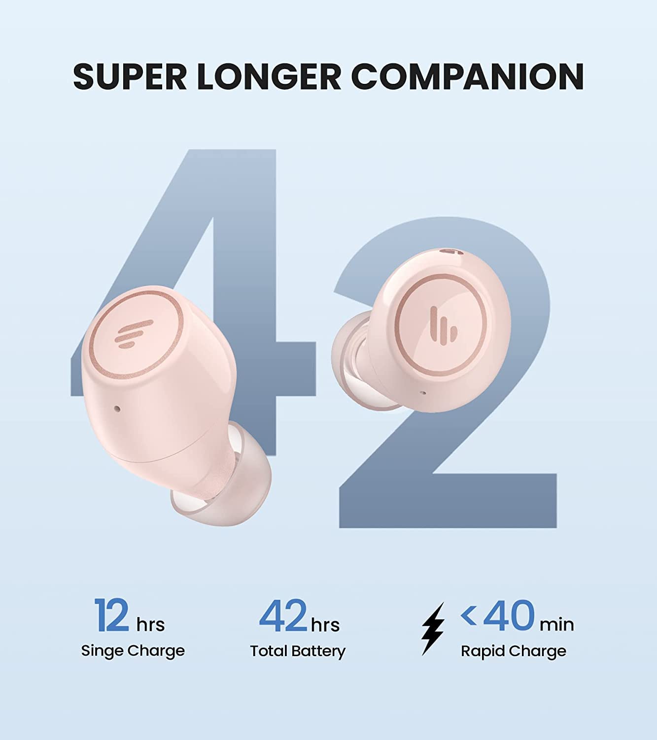 EDIFIER TWS1 PRO TRUE WIRELESS STEREO EARBUDS - PINK