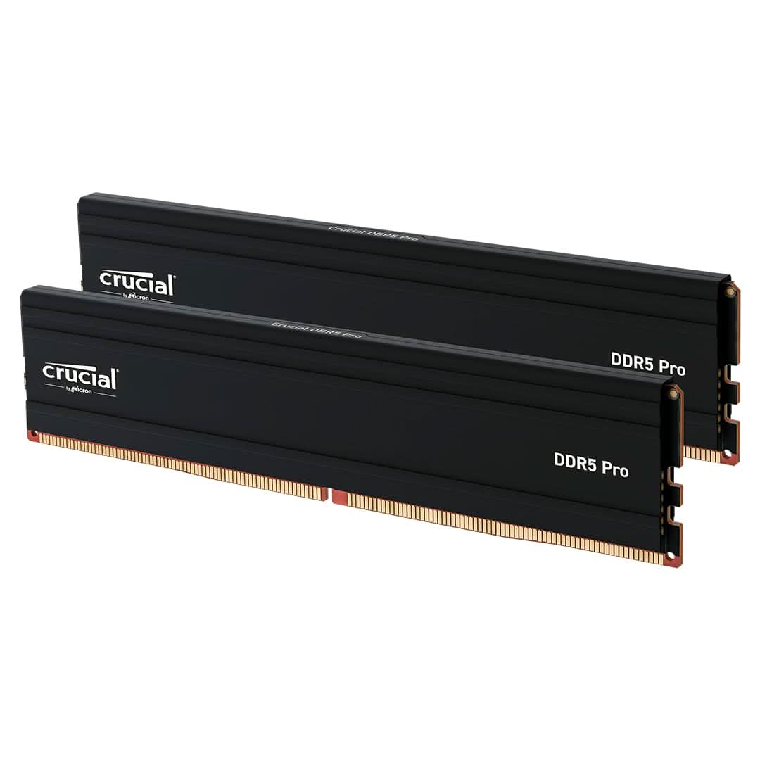 Crucial Pro RAM 64GB Kit (2x32GB) DDR5 5600MT/s (or 5200MT/s or 4800MT/s) Desktop Memory CP2K32G56C46U5