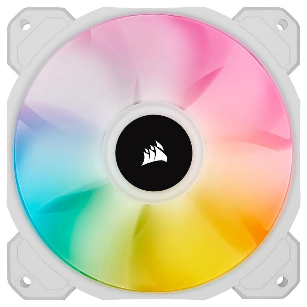 CORSAIR SP SERIES SP120 RGB ELITE 120MM RGB LED FAN WITH AIRGUIDE SINGLE PACK - WHITE CO-9050108-WW