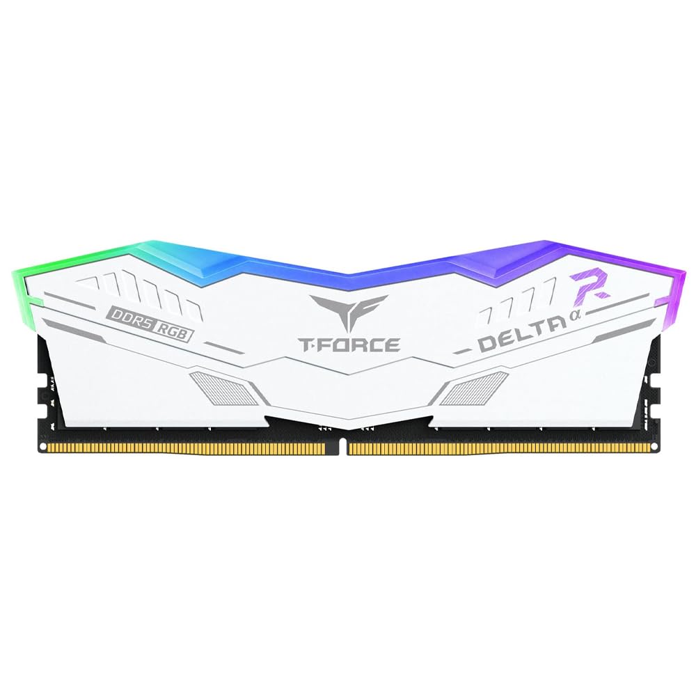 TEAMGROUP T-FORCE DELTA RGB 16GB (16GBX1) DDR5 6000MHZ DESKTOP RAM (WHITE)
