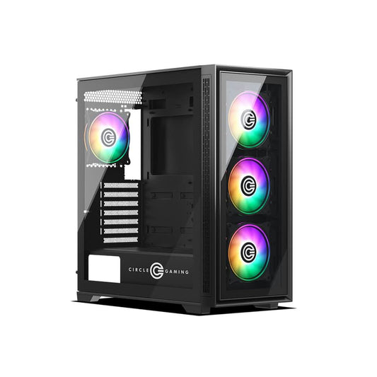 Circle Furious Glass 360 ARGB Mid- Tower Computer Case