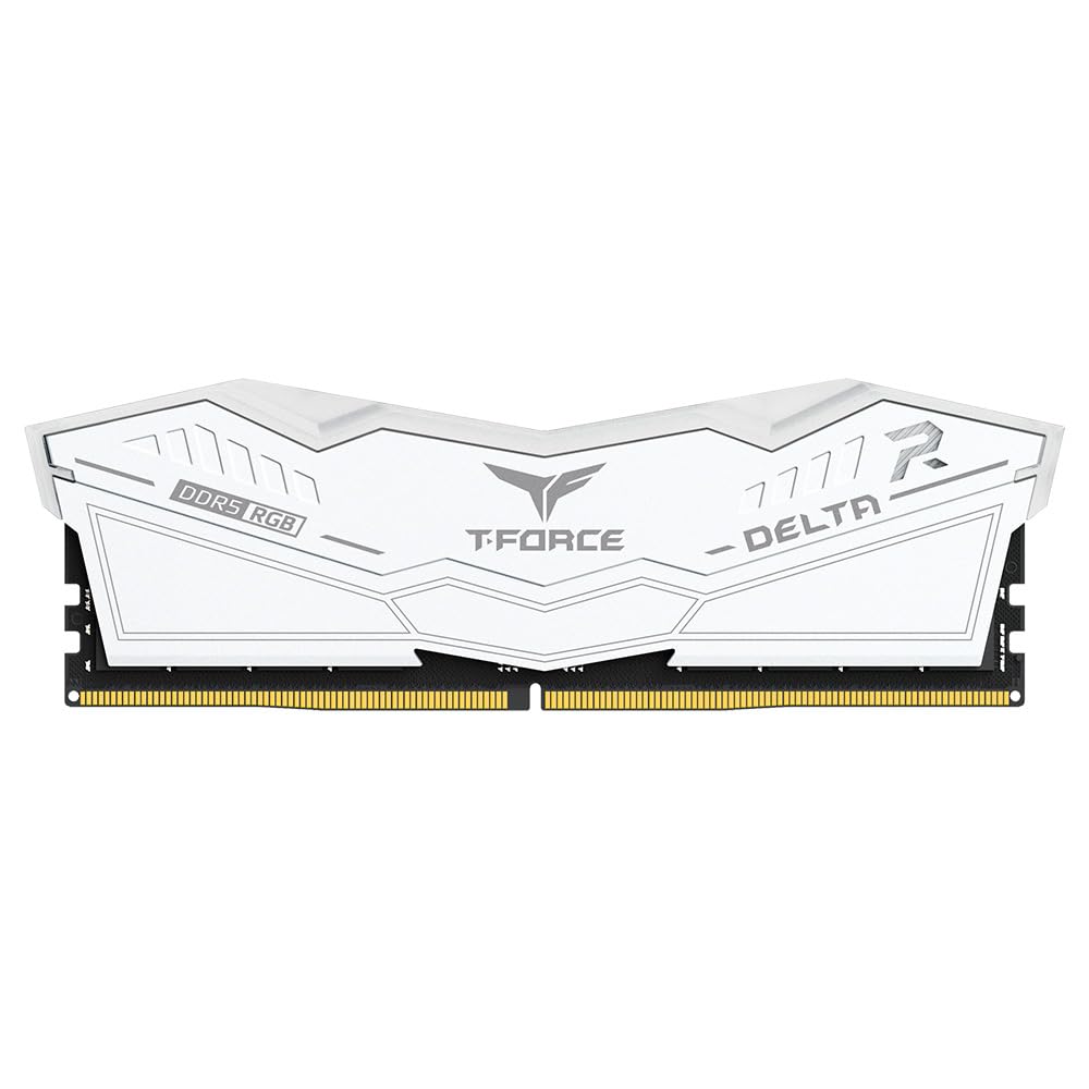 TEAMGROUP T-FORCE DELTA RGB 32GB (32GBX1) DDR5 6000MHZ DESKTOP RAM (WHITE)