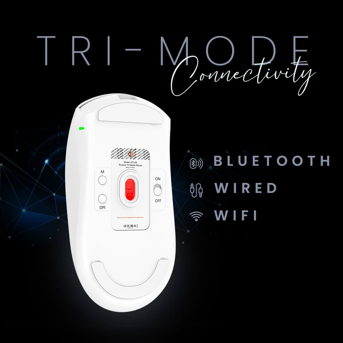 Cosmic Byte Atlas Tri-Mode Gaming Mouse (White)