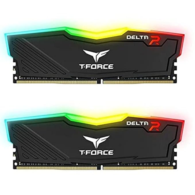 TEAMGROUP T-FORCE DELTA RGB 16GB (8GBX2) DDR4 3200MHZ DESKTOP RAM (BLACK)