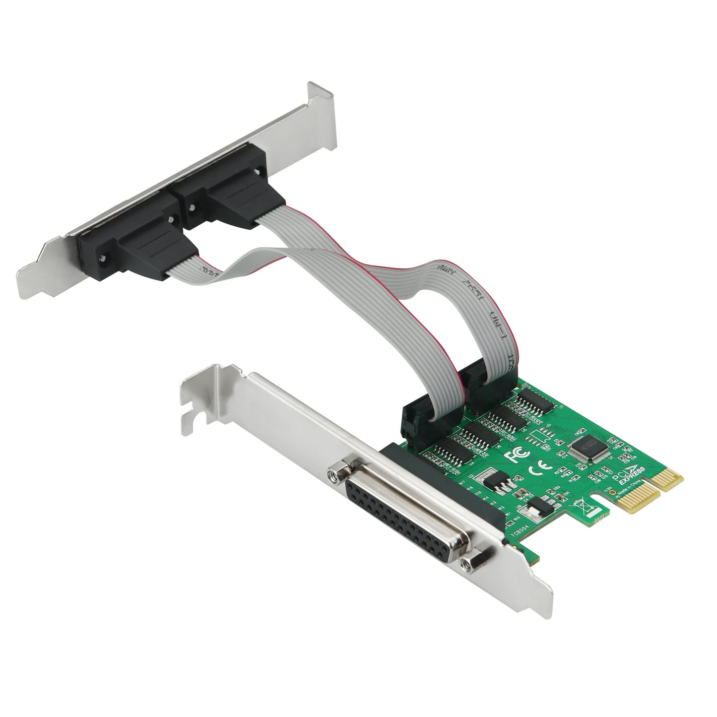 S-Tech PCIe 2-Port RS-232 Serial + 1-Port Parallel LPT Card