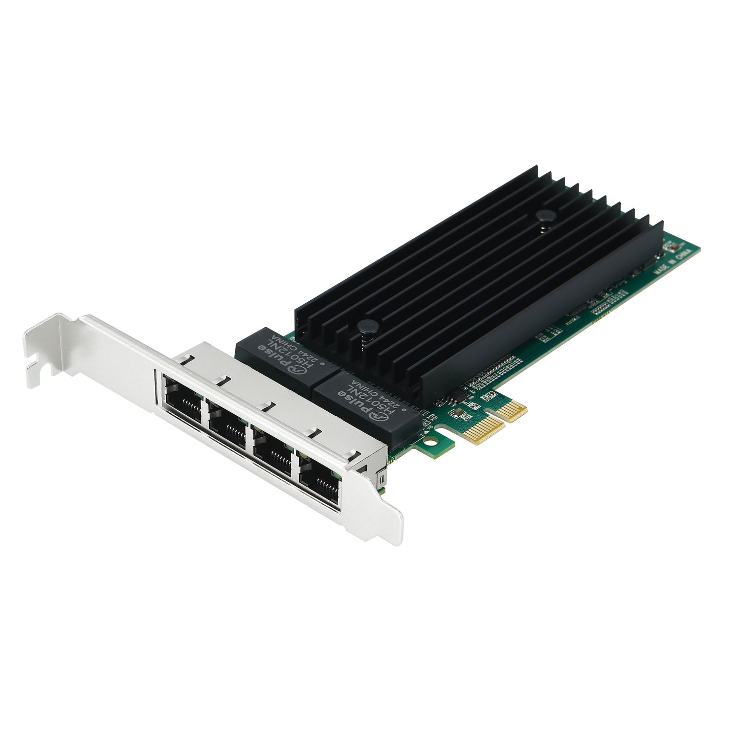 S-Tech PCIe Gigabit Ethernet Network Card – Quad Port RJ45 – Intel 82576