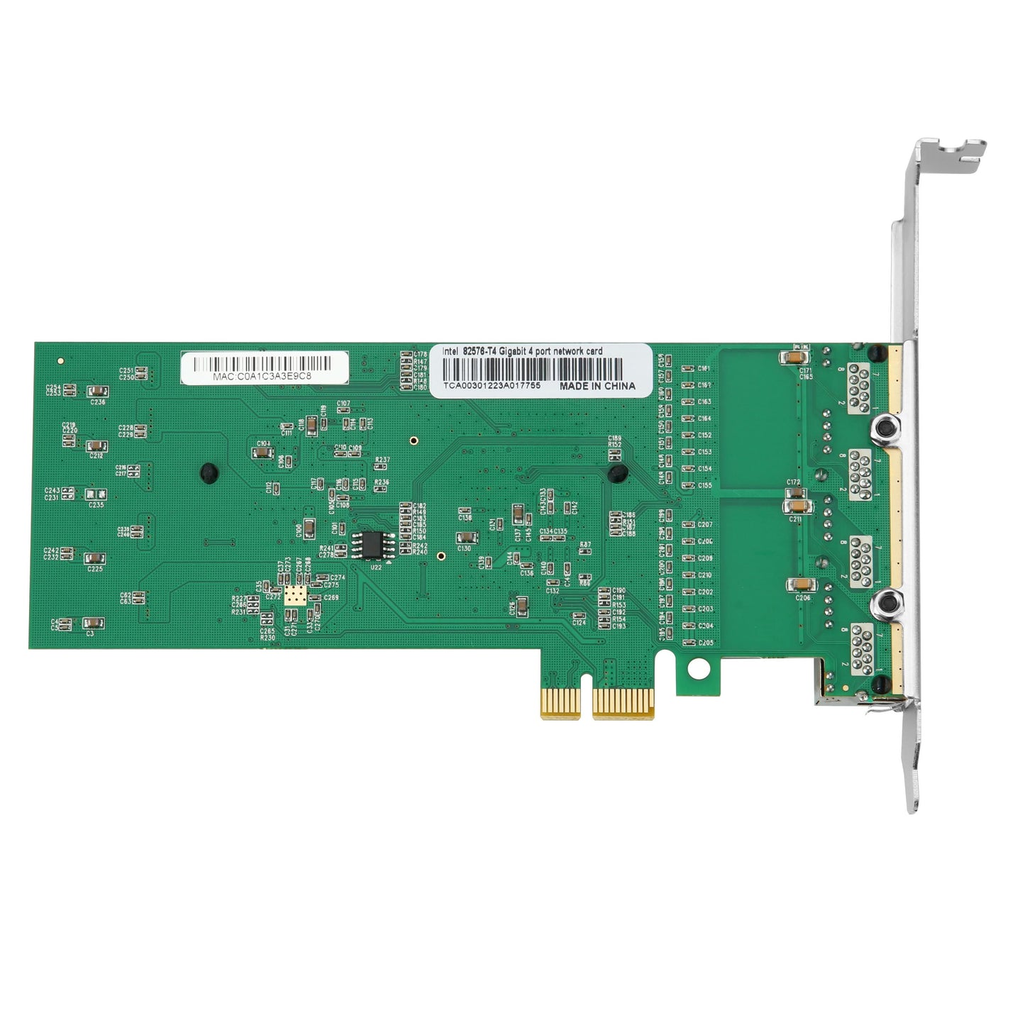 S-Tech PCIe Gigabit Ethernet Network Card – Quad Port RJ45 – Intel 82576