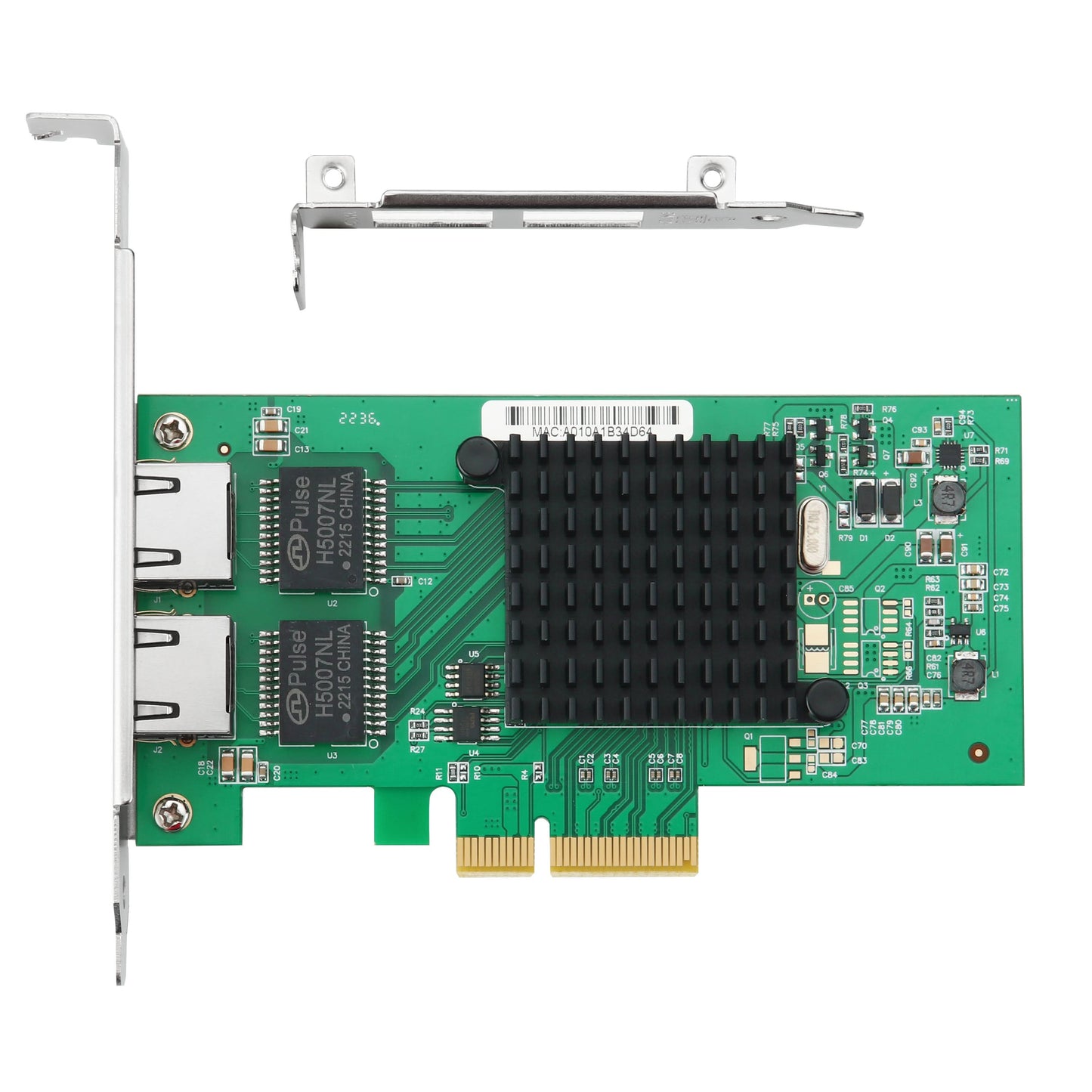 S-Tech PCIe Gigabit Ethernet Network Card – Dual Port RJ45 – Intel I350