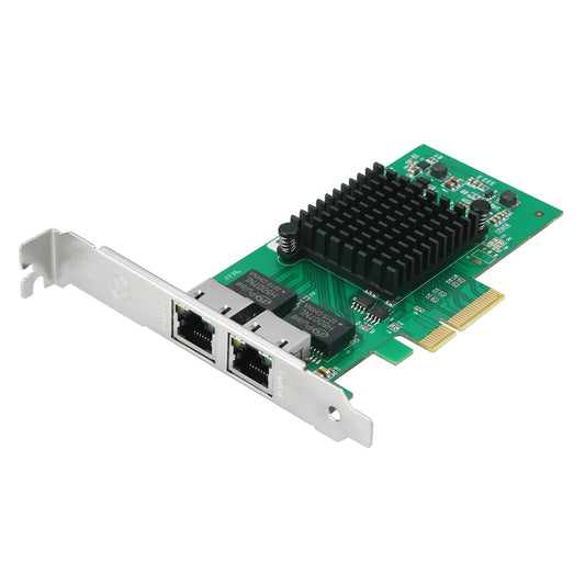 S-Tech PCIe Gigabit Ethernet Network Card Dual Port RJ45 Intel I350