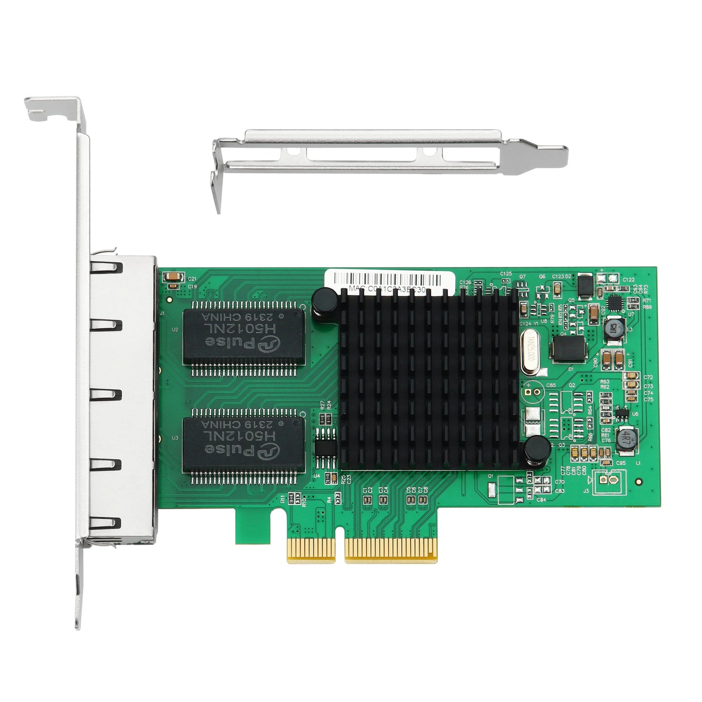 S-Tech PCIe Gigabit Ethernet Network Card – Quad Port RJ45 – Intel I350