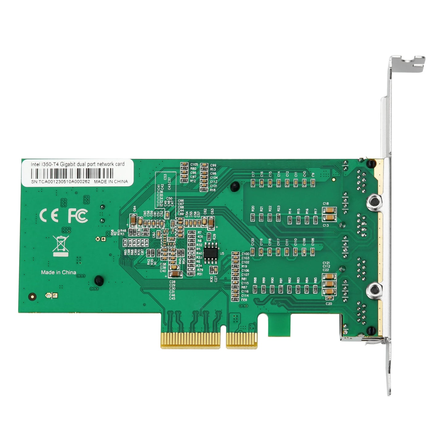 S-Tech PCIe Gigabit Ethernet Network Card – Quad Port RJ45 – Intel I350