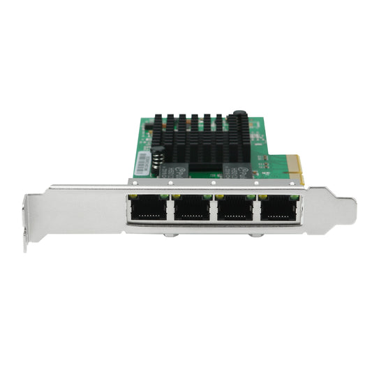 S-Tech PCIe Gigabit Ethernet Network Card Quad Port RJ45 Intel I350