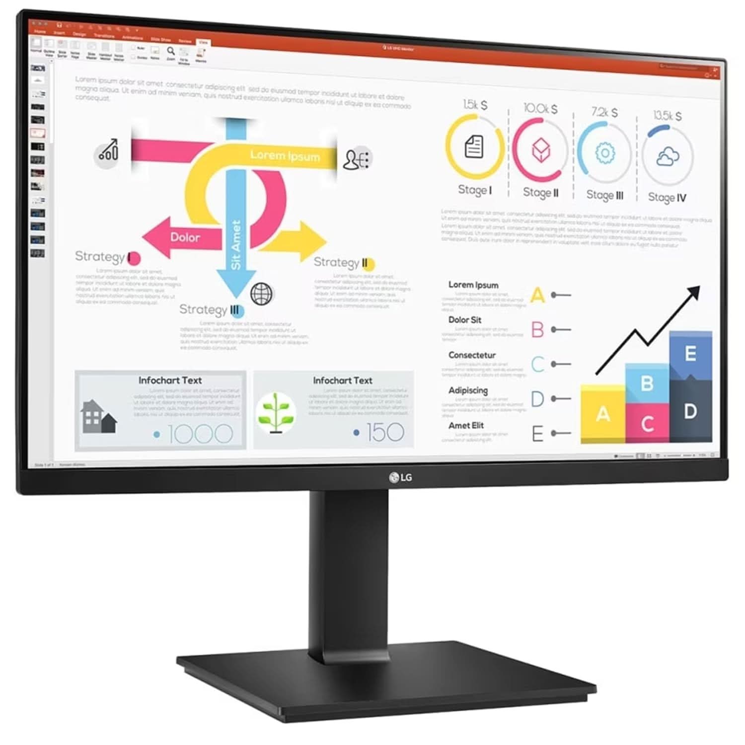 LG 24 INCH 24QP750-B ATR QHD IPS MONITOR WITH DAISY CHAIN AND USB 