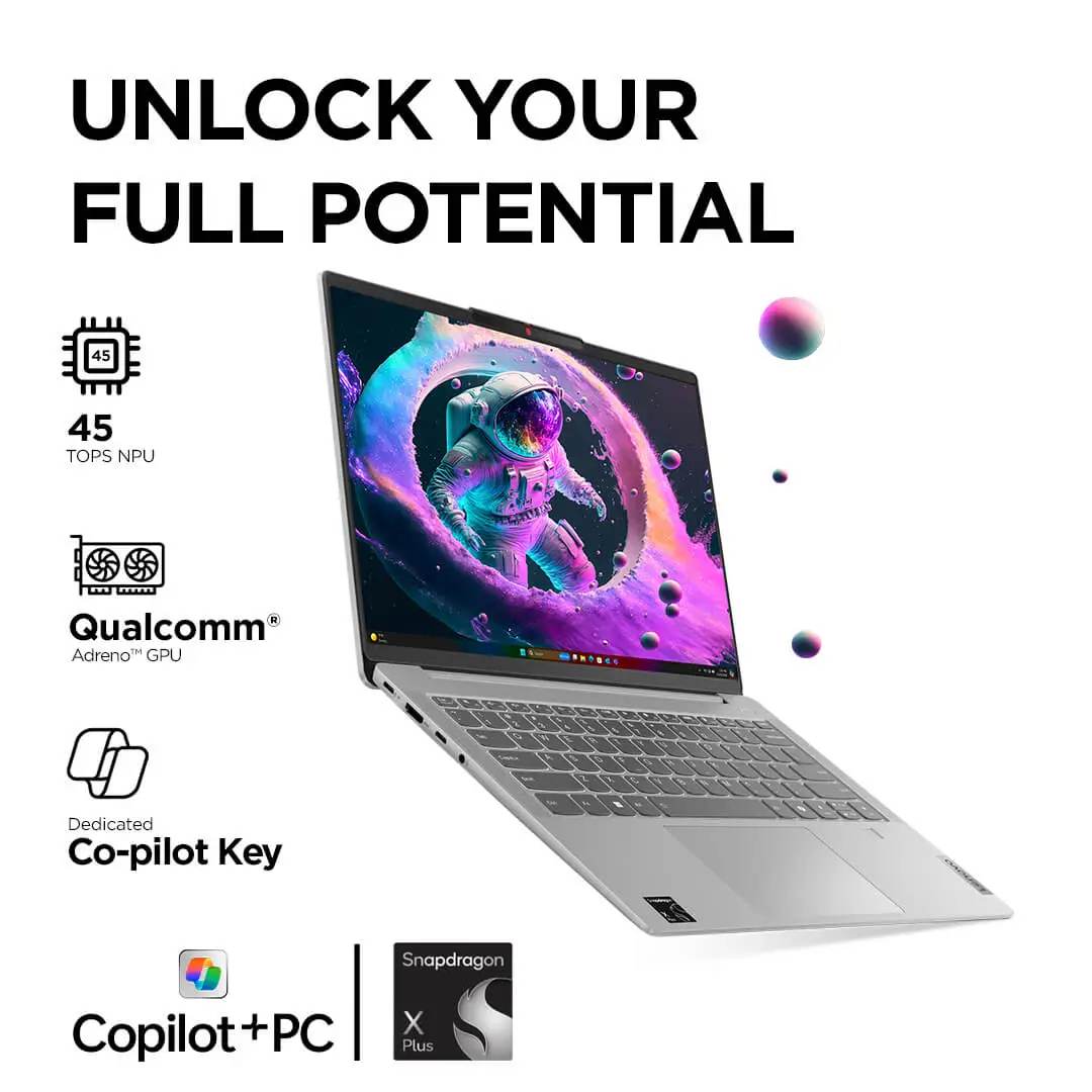 LENOVO IDEAPAD SLIM 5X GEN 9 (83HL003NIN) LAPTOP (SNAPDRAGON X PLUS/16 GB/1 TB SSD/WINDOWS 11)