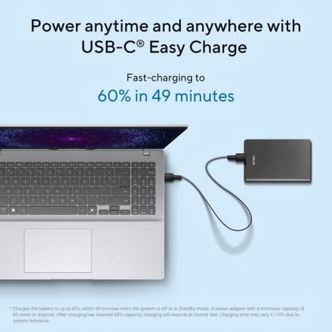 ASUS Vivobook 16 X1607CA-MB350WS, Intel Core Ultra 5 225H, 16GB RAM, 512GB SSD, Intel Graphics, 16 inch FHD+, Windows 11 Home, Office Home 2024, M365 Basic-1 Year Validity, AI Powered Light Weight Laptop, 1 Year(s) Warranty, Silver