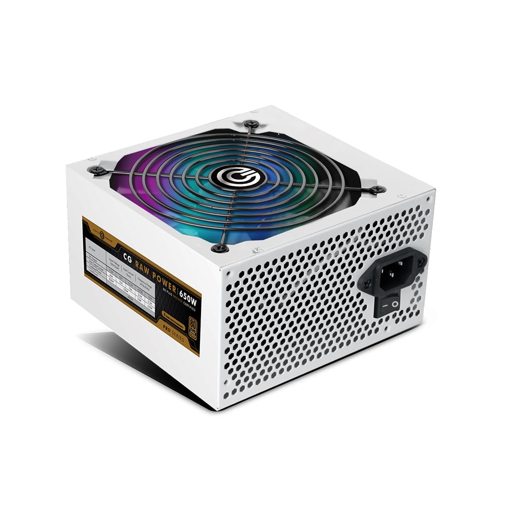 CIRCLE CG RAW POWER 650W RGB PRO 80 PLUS BRONZE SMPS (WHITE)