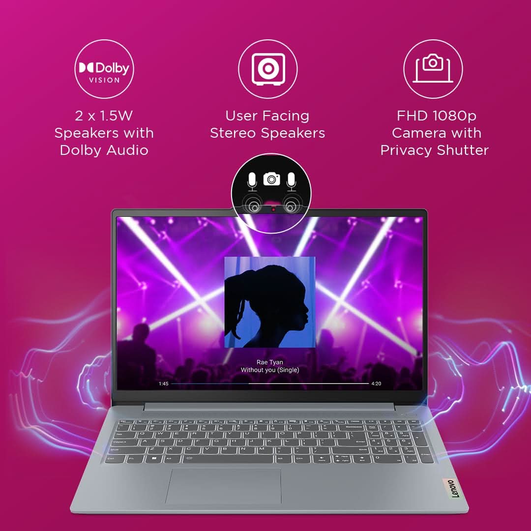 Lenovo IdeaPad Slim 3, 13th Gen Intel Core i3-1315U, 8GB, 512GB SSD, Intel UHD Graphics, 14 Inch FHD, Win 11, MS Office 2024, Grey, 82X6005KIN